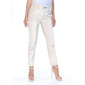 Free People Velvet Mid Rise Skinny Ankle Jeans